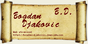 Bogdan Đaković vizit kartica